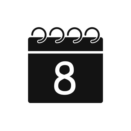 March 8, Calendar icon. Flat vector illustration. international women's day.のイラスト素材