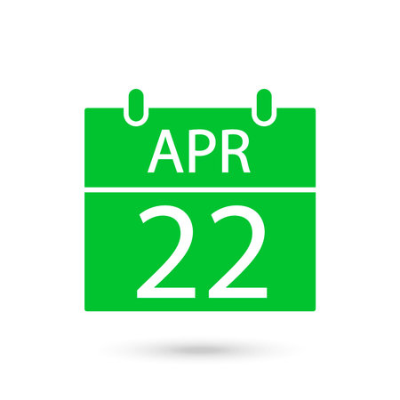earth day. 22 April. Earth Day date in the calendarのイラスト素材