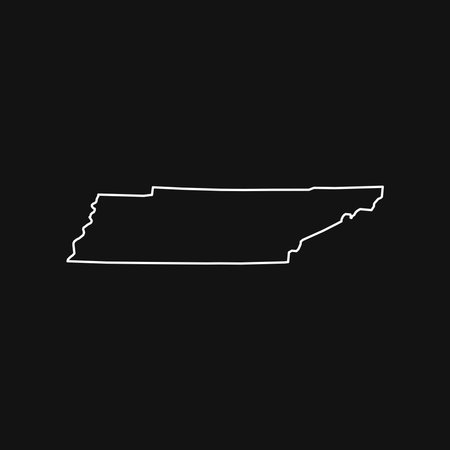 Tennessee map on black backgroundのイラスト素材