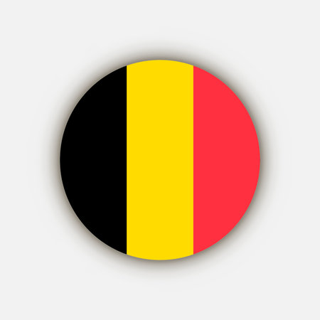 Country Belgium. Belgium flag. vector illustration.のイラスト素材