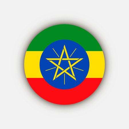 Country Ethiopia. Ethiopia flag. vector illustration.のイラスト素材
