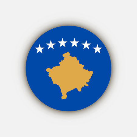 Country Kosovo. Kosovo flag. vector illustration.のイラスト素材