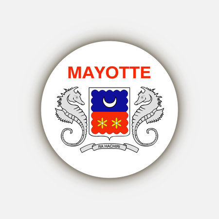 Country Mayotte. Mayotte flag. vector illustration.のイラスト素材