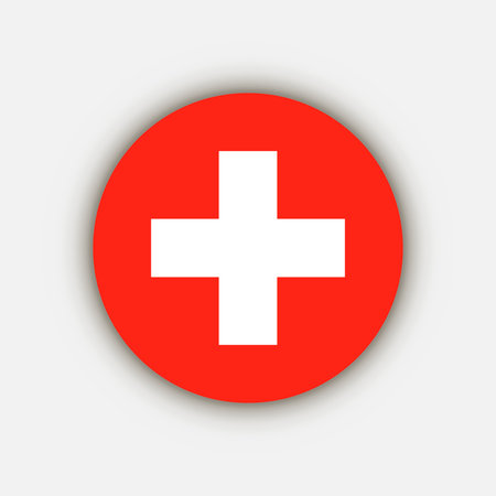 Country Switzerland. Switzerland flag. vector illustration.のイラスト素材