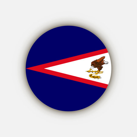 Country American Samoa. American Samoa flag. vector illustration.のイラスト素材