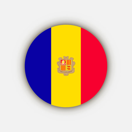 Country Andorra. Andorra flag. vector illustration.のイラスト素材