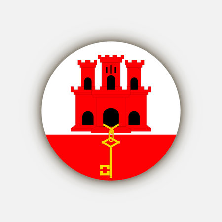 Country Gibraltar. Gibraltar flag. vector illustration.のイラスト素材