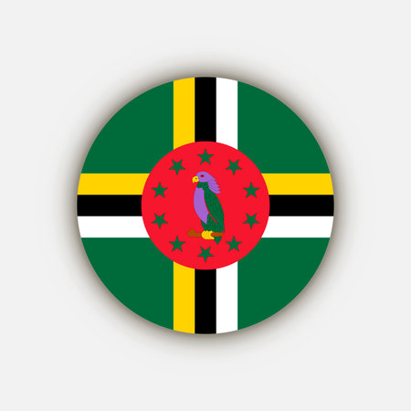 Country Dominica. Dominica flag. vector illustration.のイラスト素材