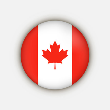 Country Canada. Canada flag. vector illustration.のイラスト素材