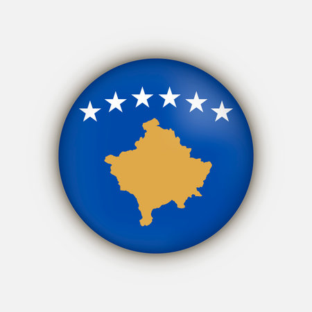 Country Kosovo. Kosovo flag. vector illustration.のイラスト素材