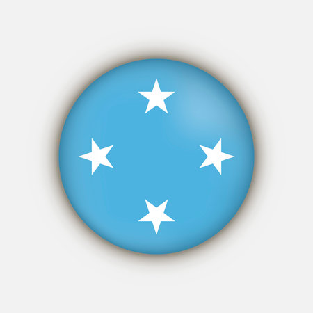 Country Micronesia. Micronesia flag. vector illustration.のイラスト素材