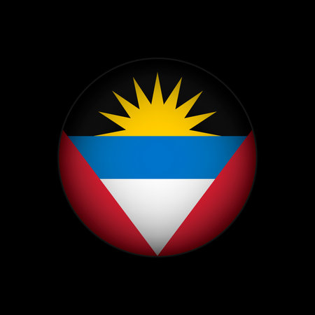 Country Antigua and Barbuda. Antigua and Barbuda flag. vector illustration.のイラスト素材