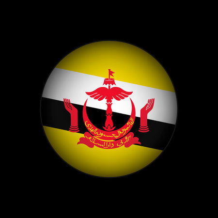Country Brunei. Brunei flag. vector illustration.のイラスト素材