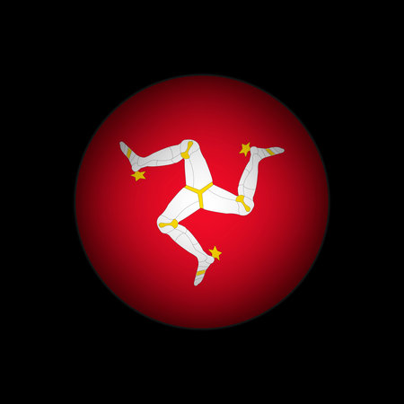 Country Isle of Man. Isle of Man flag. vector illustration.のイラスト素材