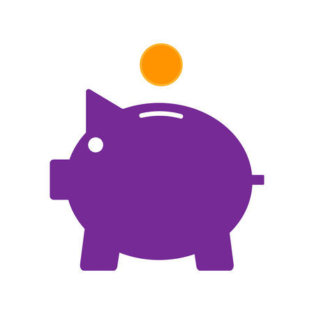 Piggy bank line icon, outline vector sign.のイラスト素材