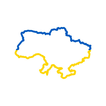 Ukraine map with heart icon. vector illustration.のイラスト素材