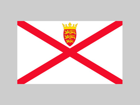Jersey flag, official colors and proportions. vector illustration.のイラスト素材