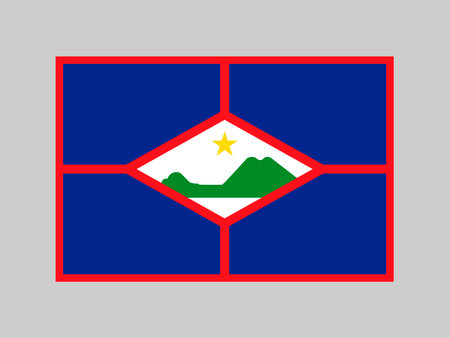 Sint Eustatius flag, official colors and proportions. vector illustration.のイラスト素材