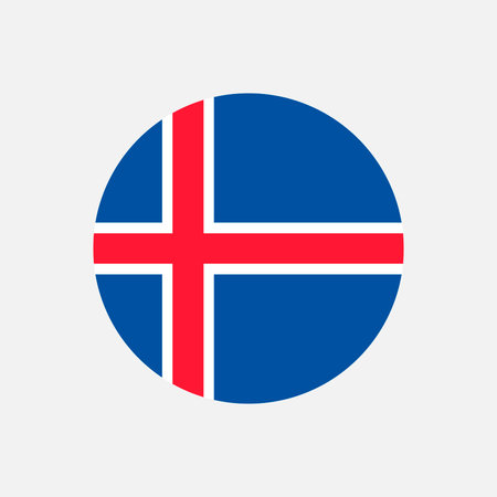 Country Iceland. Iceland flag. vector illustration.のイラスト素材