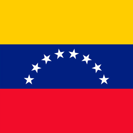 Venezuela flag, official colors. vector illustration.のイラスト素材