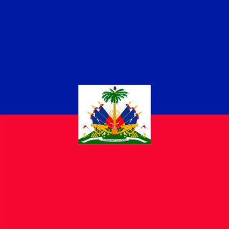 Haiti flag, official colors. vector illustration.のイラスト素材