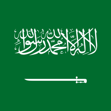 Saudi Arabia flag, official colors. vector illustration.のイラスト素材