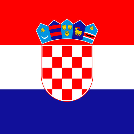 Croatia flag, official colors. vector illustration.のイラスト素材