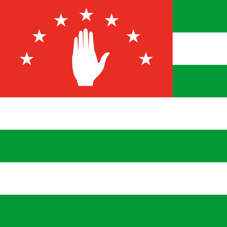 Republic of Abkhazia flag, official colors . vector illustration.のイラスト素材