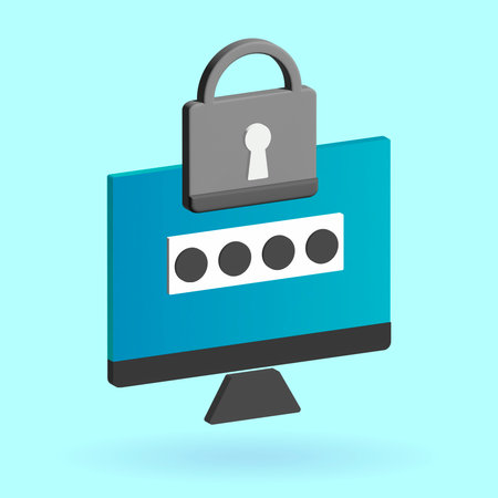 Data security concept. Data protection and safe work, 3D design icon.の写真素材