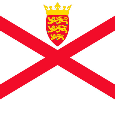 jersey flag, official colors. vector illustration.のイラスト素材