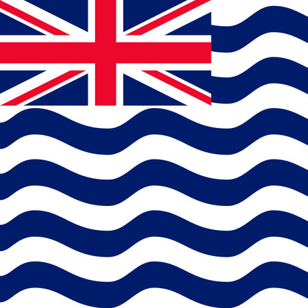 British Indian Ocean Territory flag, official colors. vector illustration.のイラスト素材
