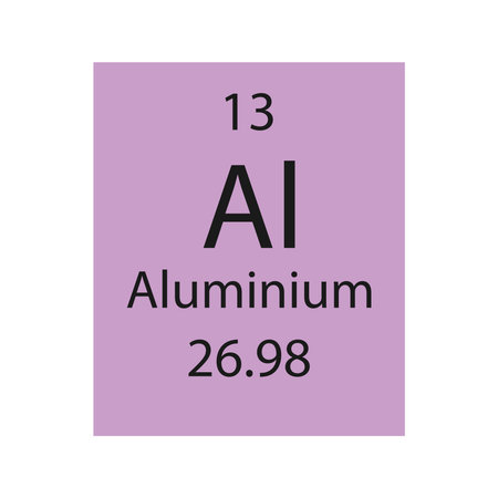 Aluminum symbol. Chemical element of the periodic table. vector illustration.のイラスト素材