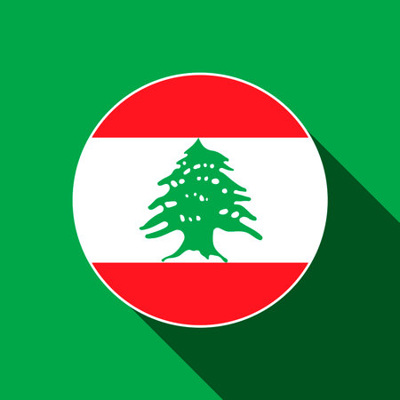 country lebanon. Lebanon flag. vector illustration.のイラスト素材
