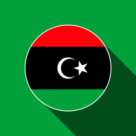 Country Libya. Libya flag. vector illustration.のイラスト素材