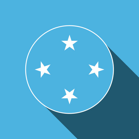 Country Micronesia. Micronesia flag. vector illustration.のイラスト素材