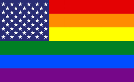 Pride flag of USA. vector illustration.のイラスト素材