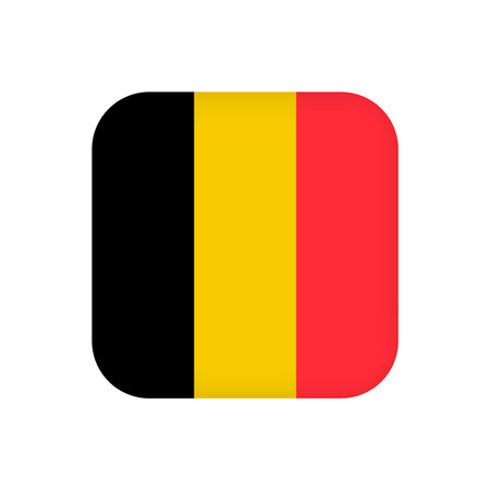 Belgium flag, official colors. vector illustration.のイラスト素材