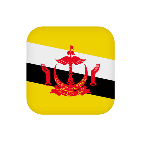 Brunei flag, official colors. vector illustration.のイラスト素材