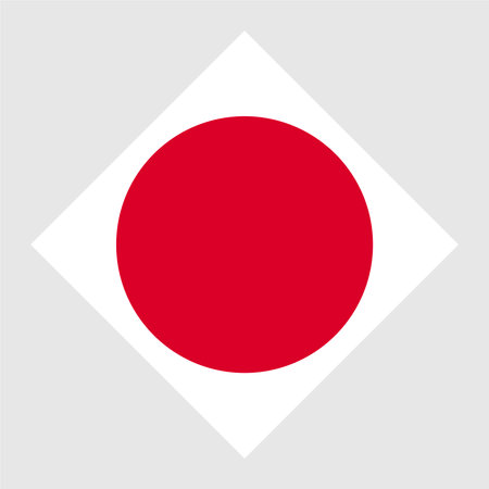 Japan flag, official colors. vector illustration.のイラスト素材