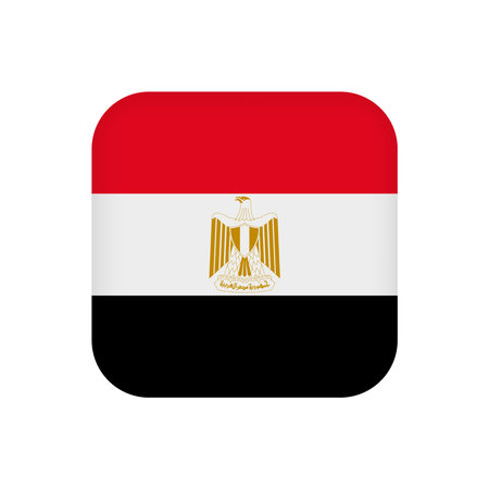 Egypt flag, official colors. vector illustration.のイラスト素材