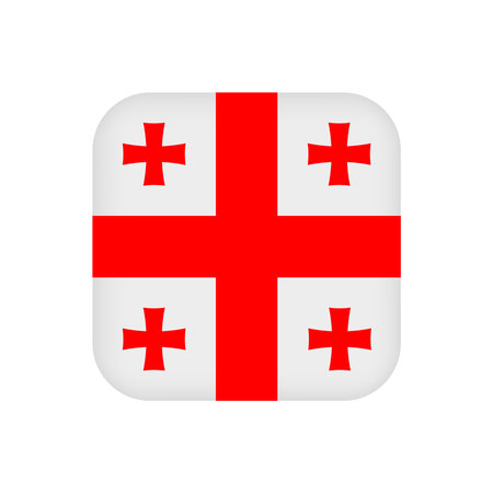 Georgia flag, official colors. vector illustration.のイラスト素材