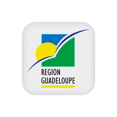 Guadeloupe flag, official colors. vector illustration.のイラスト素材