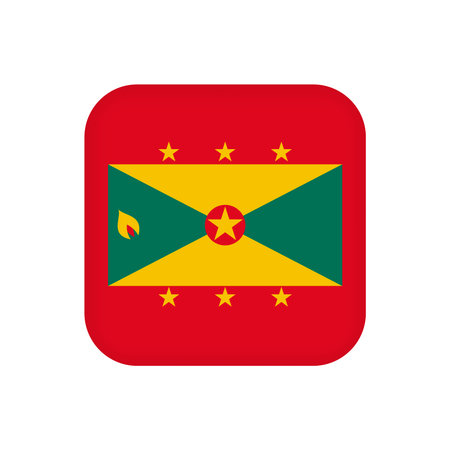 Grenada flag, official colors. vector illustration.のイラスト素材