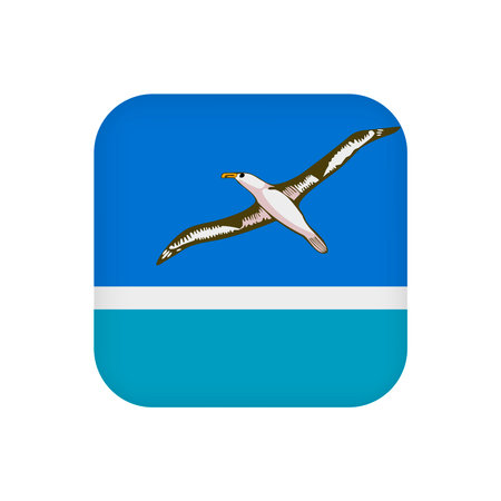 Midway Atoll flag, official colors. vector illustration.のイラスト素材