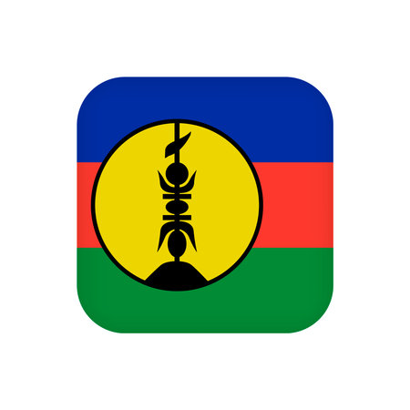 New Caledonia flag, official colors. vector illustration.のイラスト素材