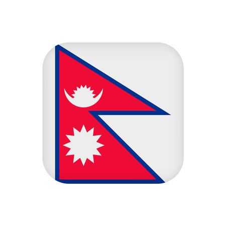 Nepal flag, official colors. Vector illustration..のイラスト素材