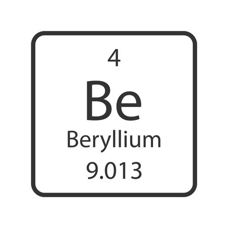 Beryllium symbol. Chemical element of the periodic table. vector illustration.のイラスト素材