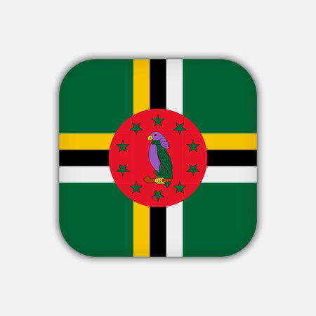 Dominica flag, official colors. vector illustration.のイラスト素材
