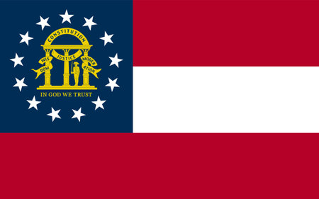 Georgia state flag. vector illustration.のイラスト素材