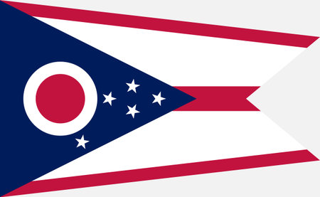 Ohio state flag. vector illustration.のイラスト素材